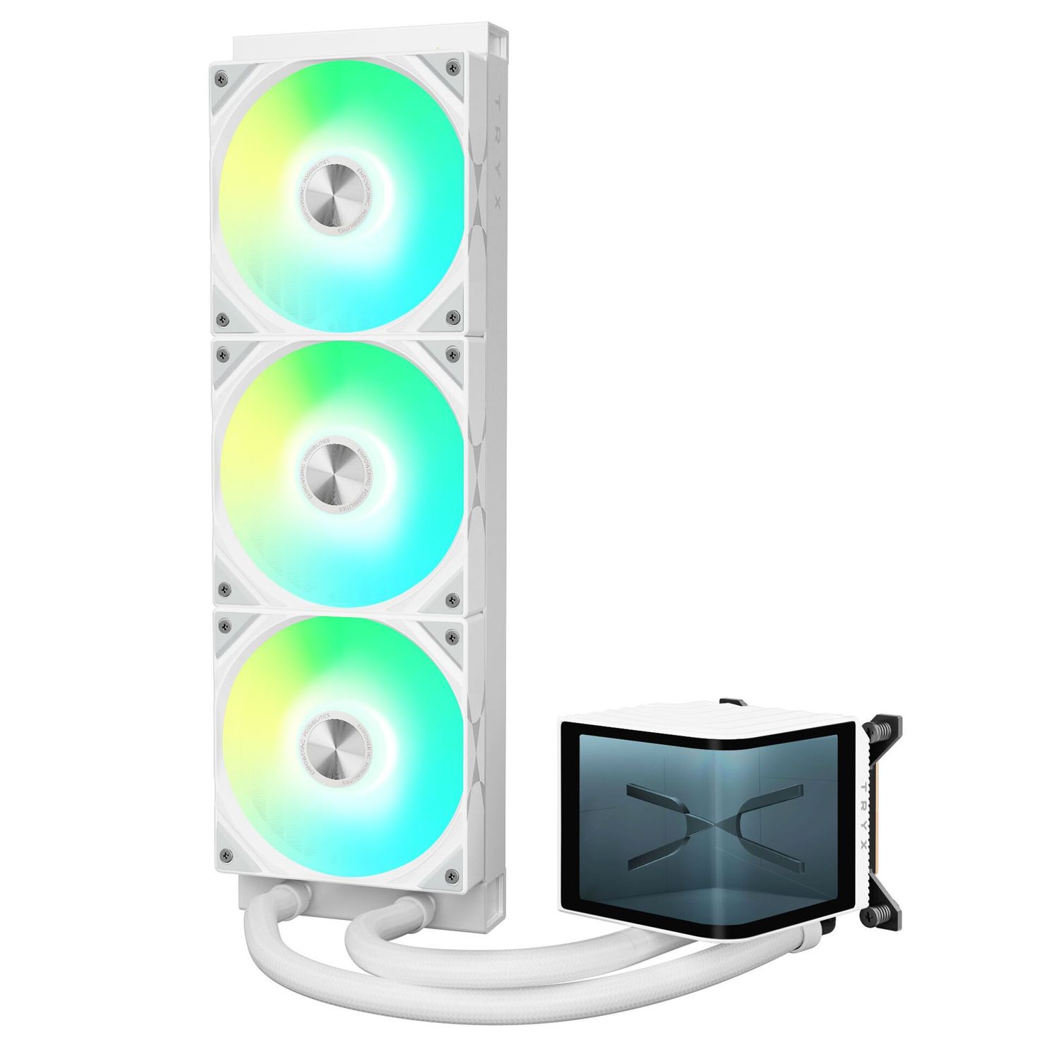 TRYX PANORAMA AIO CPU hűtő, ARGB - 360 mm, fehér