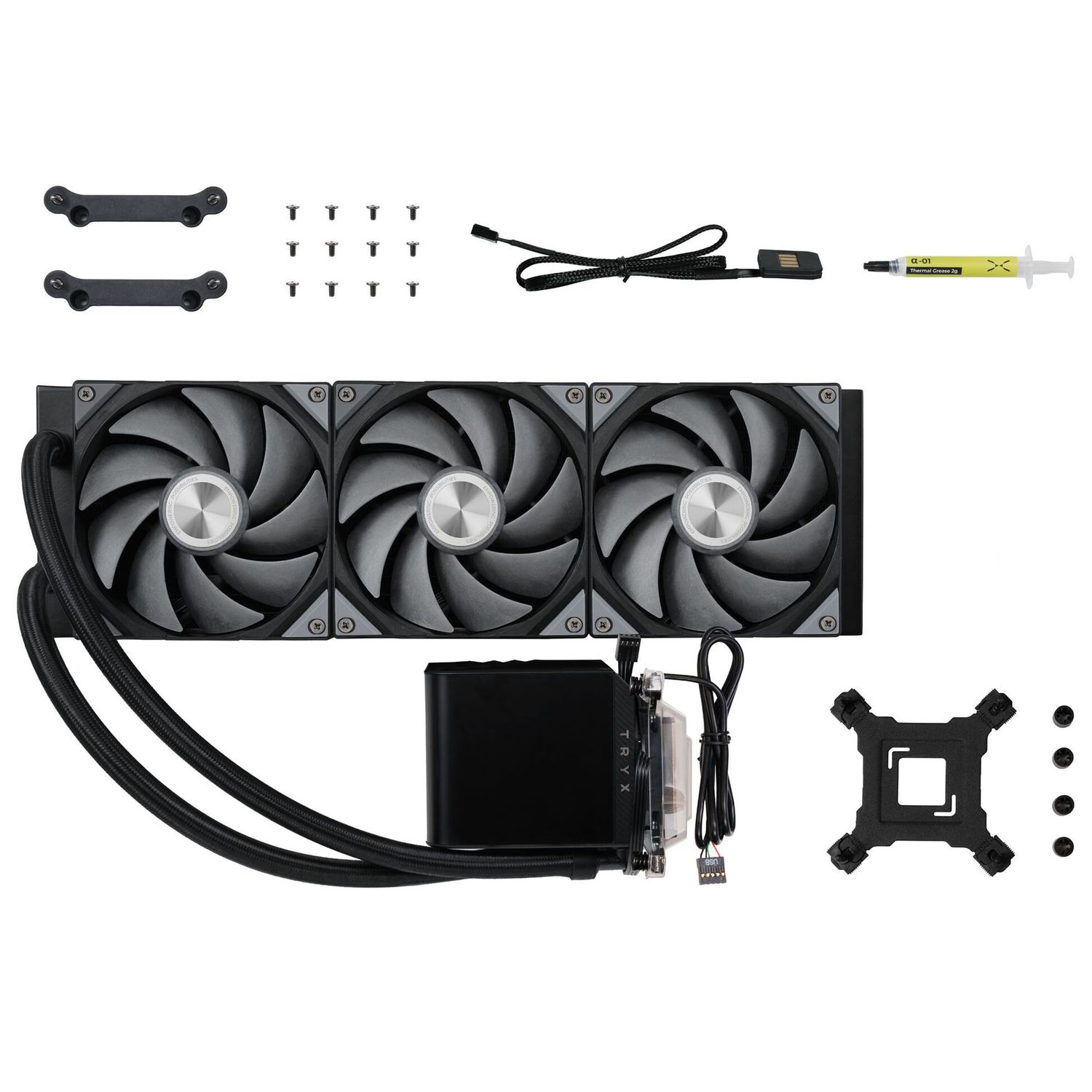 TRYX PANORAMA AIO CPU hűtő, 360 mm, fekete