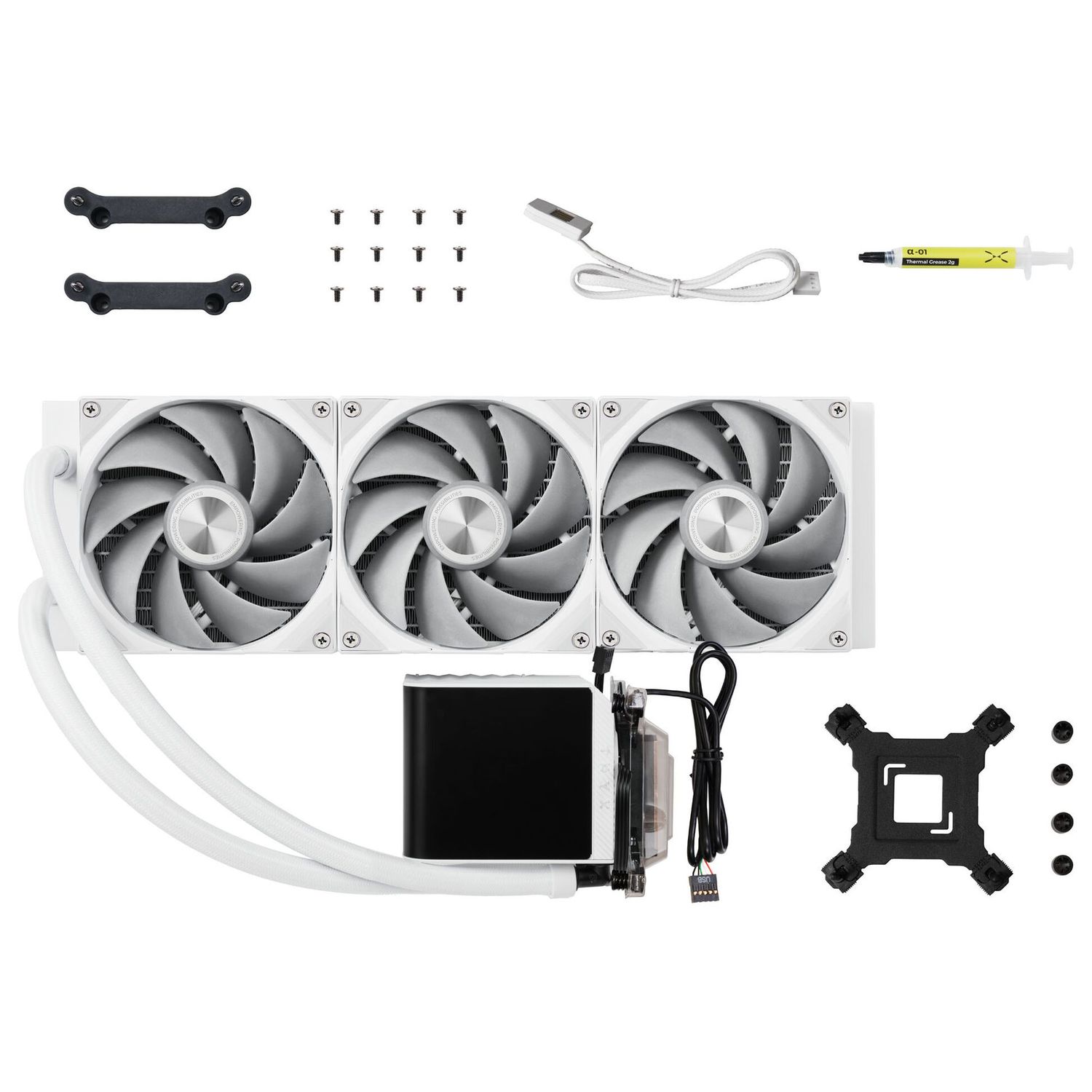 TRYX PANORAMA AIO CPU hűtő, 360 mm, fehér