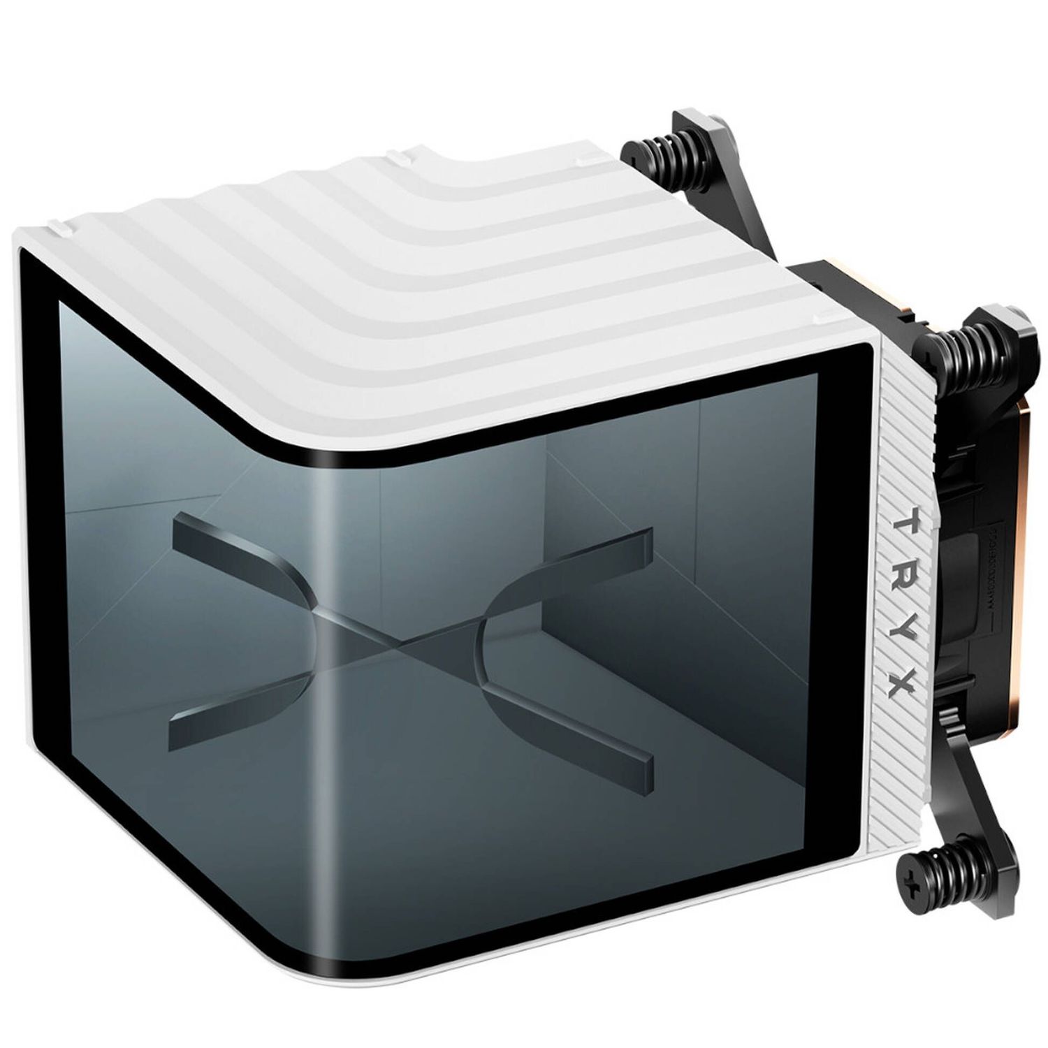 TRYX Panorama CPU Cooling Block, AMOLED Display, Intel/AMD - White