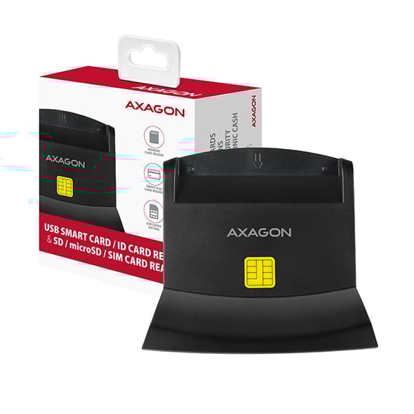 AXAGON CRE-SM2 USB Smart Card & SD/microSD/SIM card reader