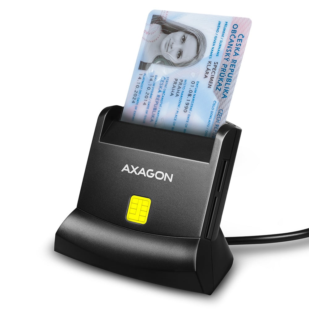 AXAGON CRE-SM2 USB Smart Card & SD/microSD/SIM card reader