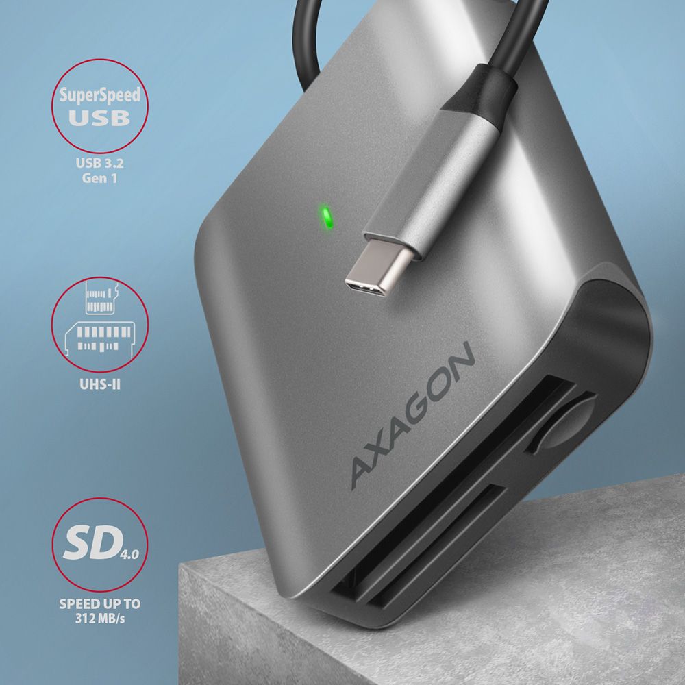 Card Reader AXAGON CRE-S3C SuperSpeed USB-C UHS-II