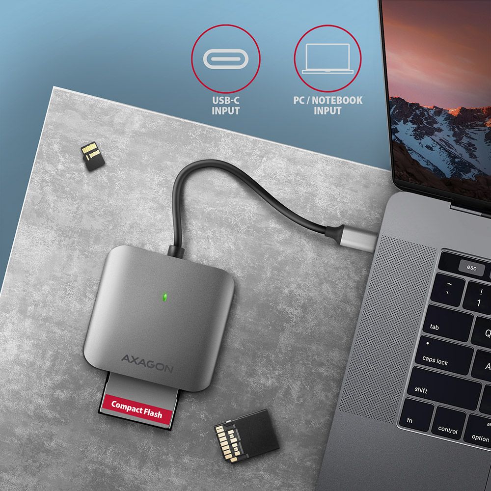 Card Reader AXAGON CRE-S3C SuperSpeed USB-C UHS-II