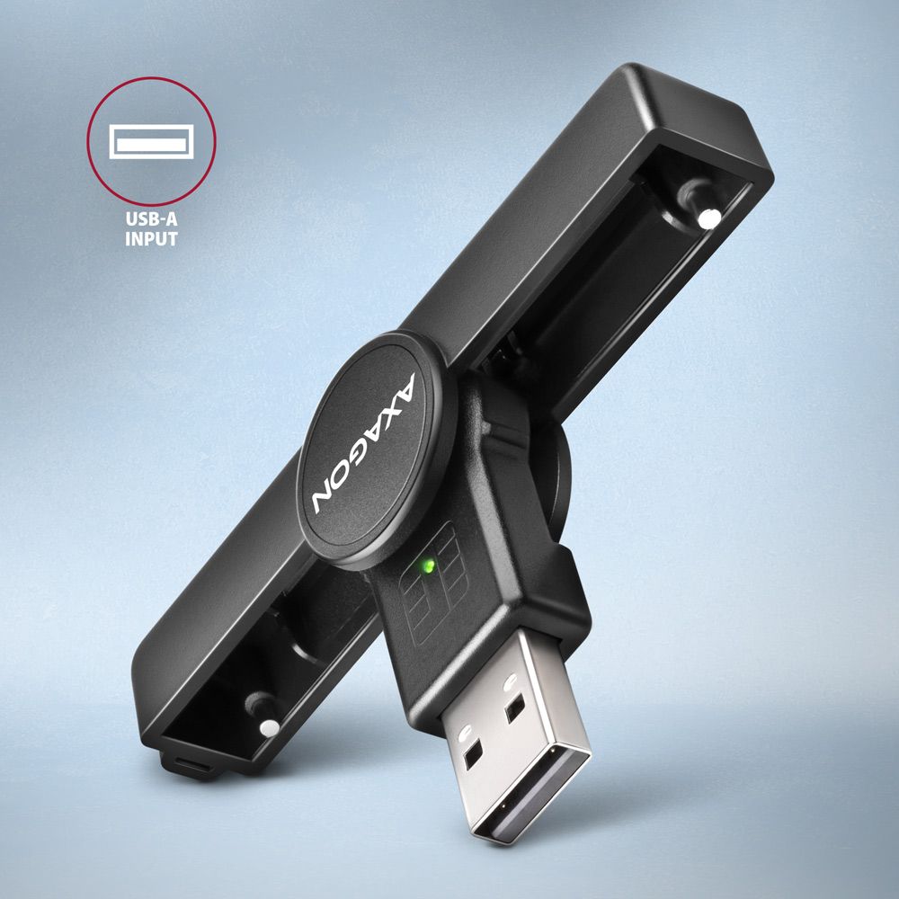 AXAGON CRE-SMPA USB-A Smart Card PocketReader