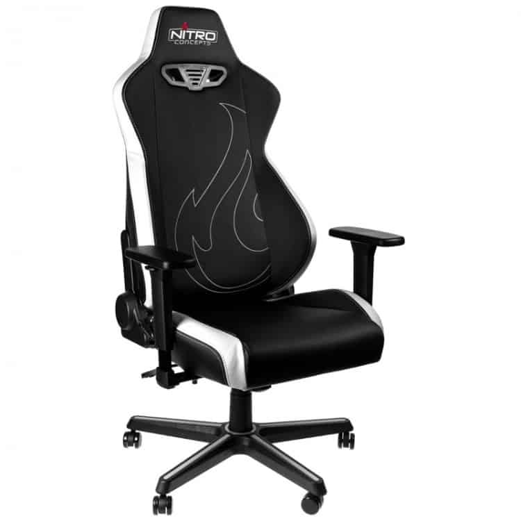 CaseKing Gamer szék Nitro Concepts S300 EX Radiant White Nitro Concepts S300 Radiant White gaming szék fekete fehér