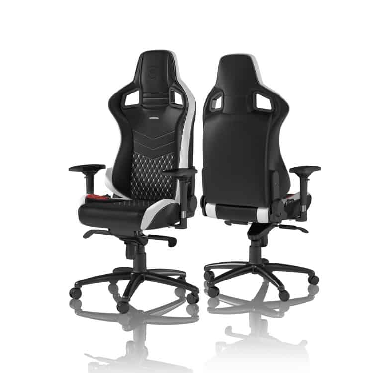 Gamer szék noblechairs EPIC Valódi Bőr Fekete/Fehér/Piros