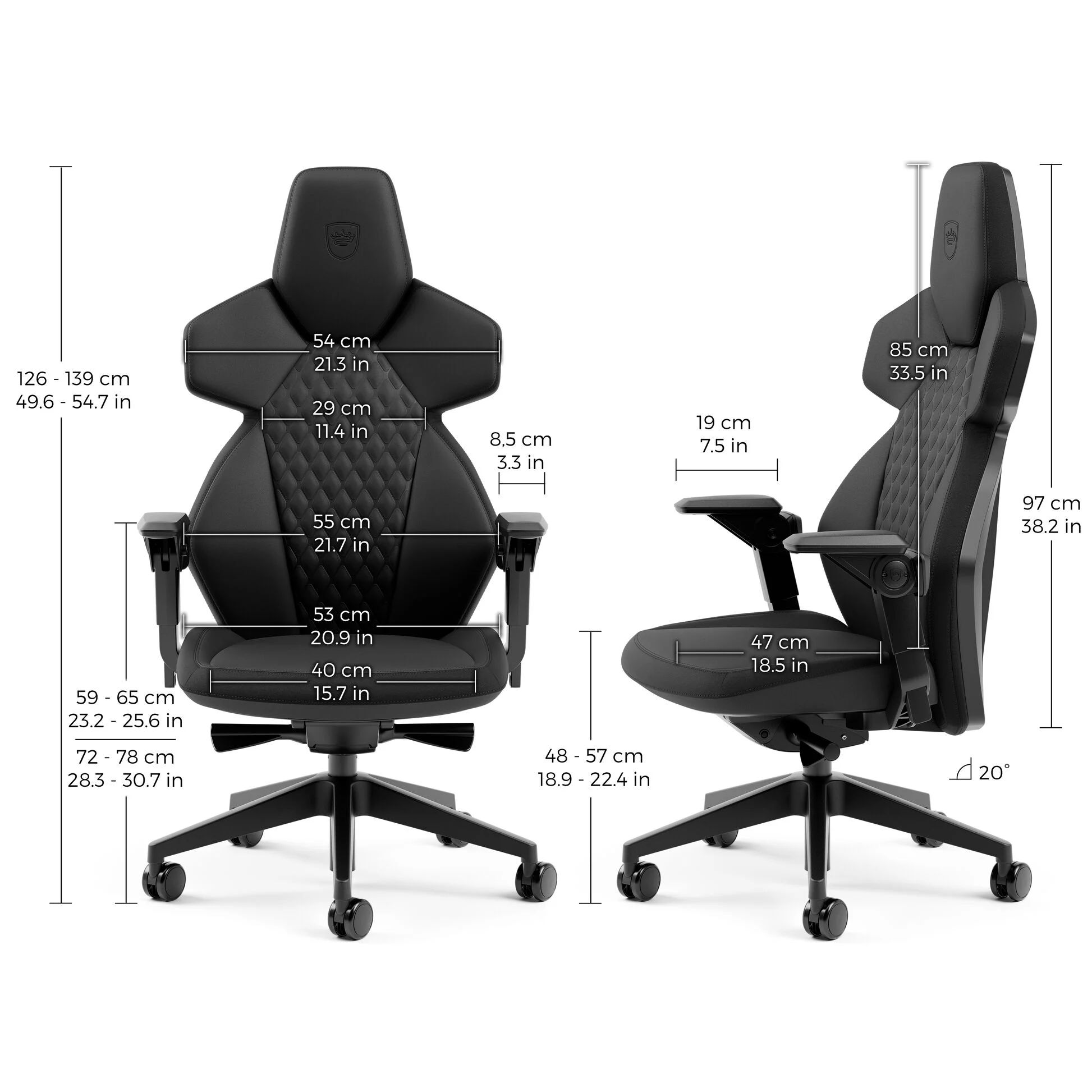 noblechairs DAWN Gaming Stuhl - black