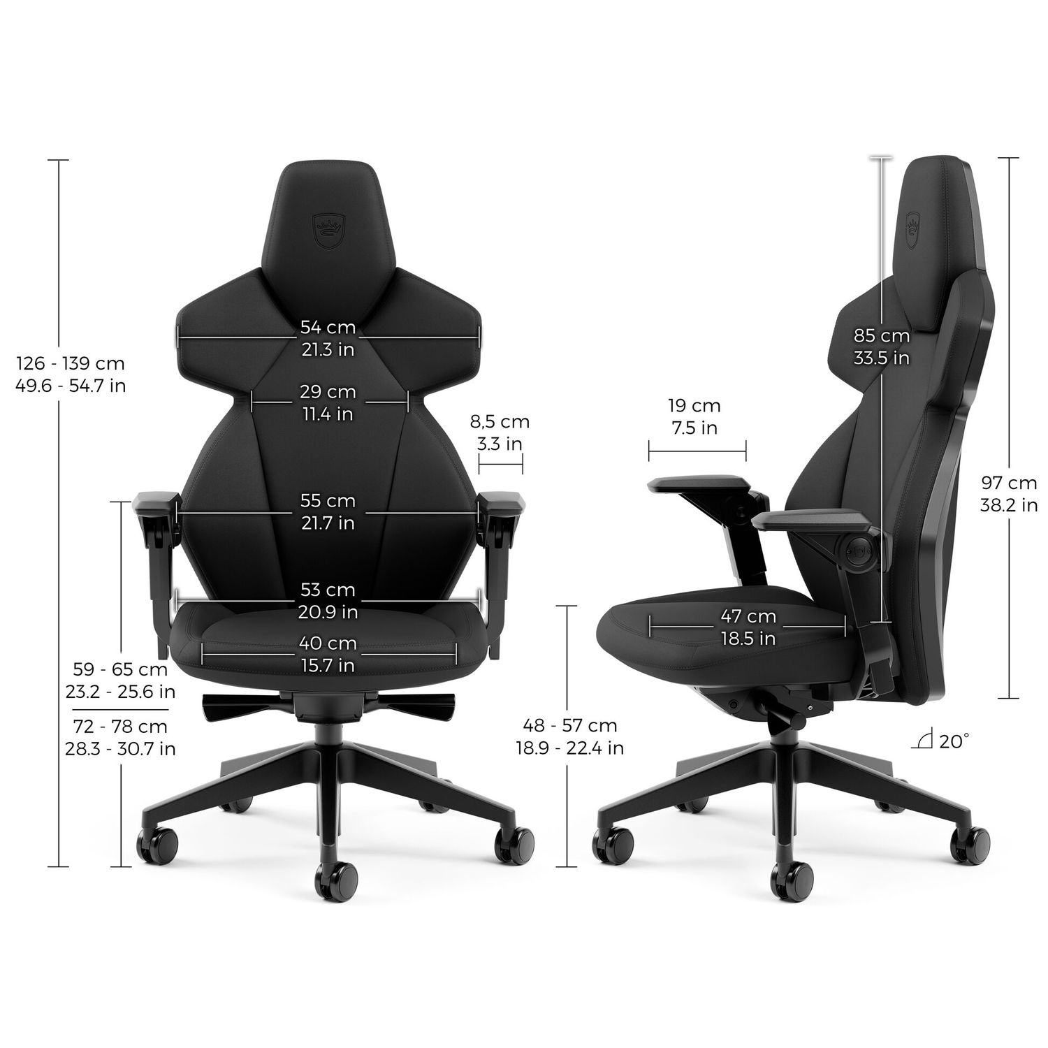 noblechairs DAWN Black Edition gamer szék, Fekete