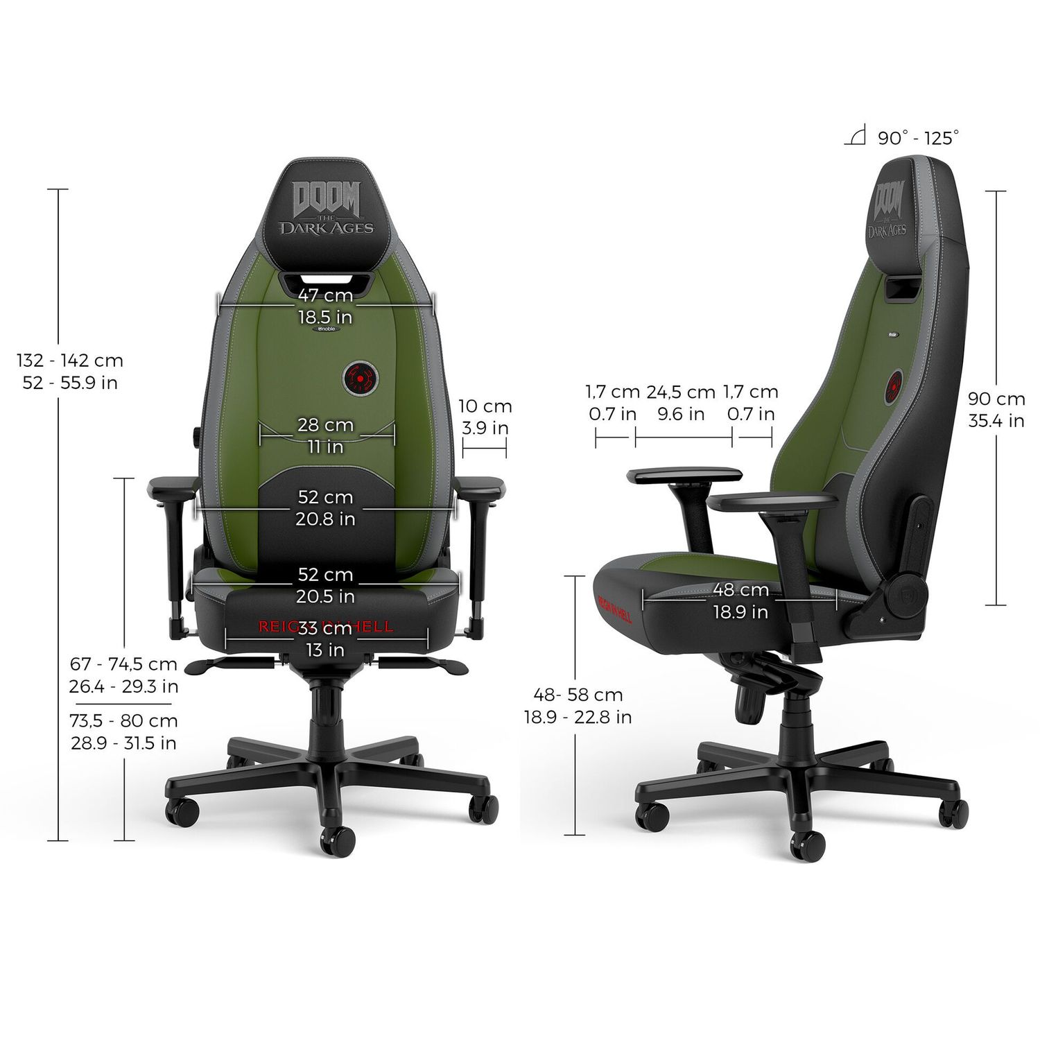 Gamer szék noblechairs LEGEND DOOM The Dark Ages Edition
