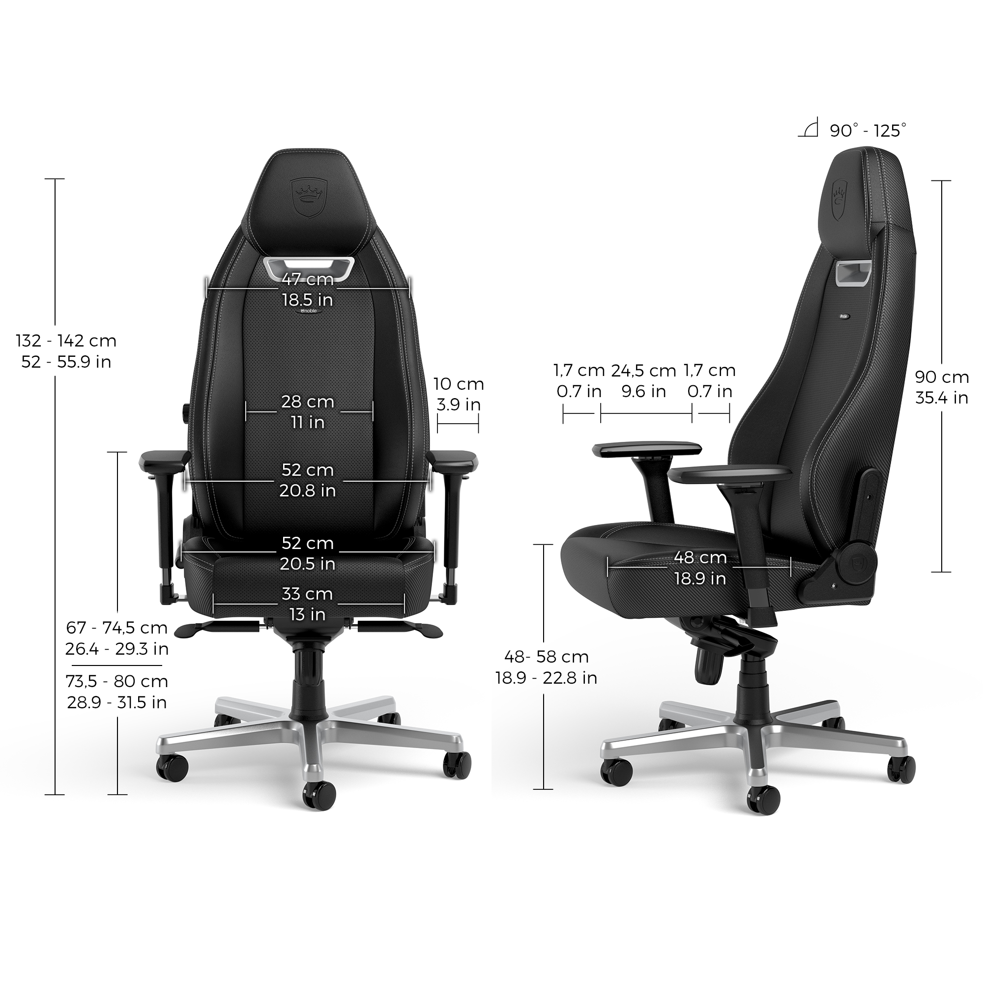 Gamer szék noblechairs LEGEND Gaming Chair - Silver Edition