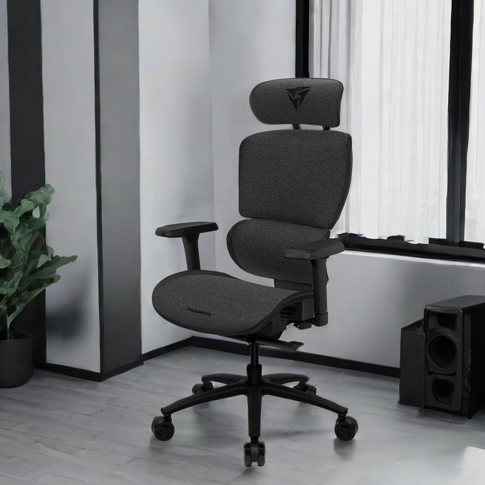 Gaming Chair ThunderX3 XTC Fabric Office Chair, Loft Dark Gray