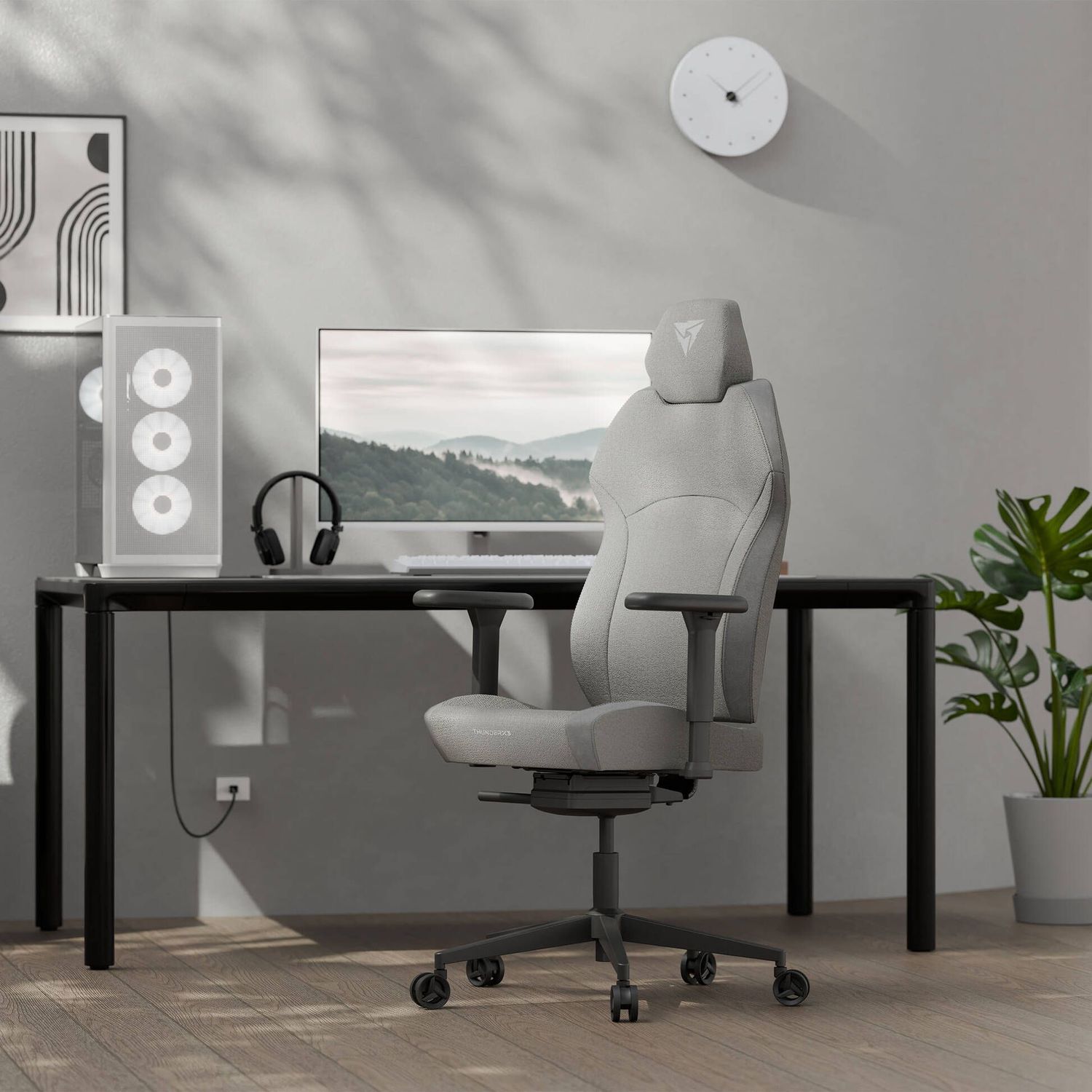 ThunderX3 Solo 360 Ergonomikus Gamer szék-Loft Air Light Grey