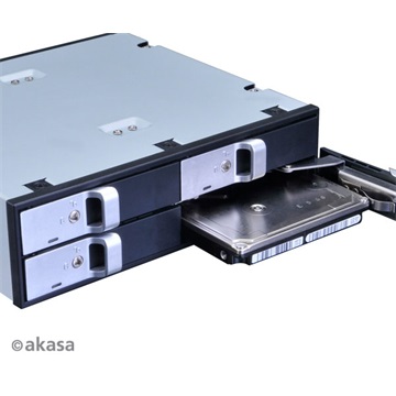 HDD/SSD beépítő keret Akasa Lokstor M22 5.25 helyre - 4x 2.5 HDD/SSD