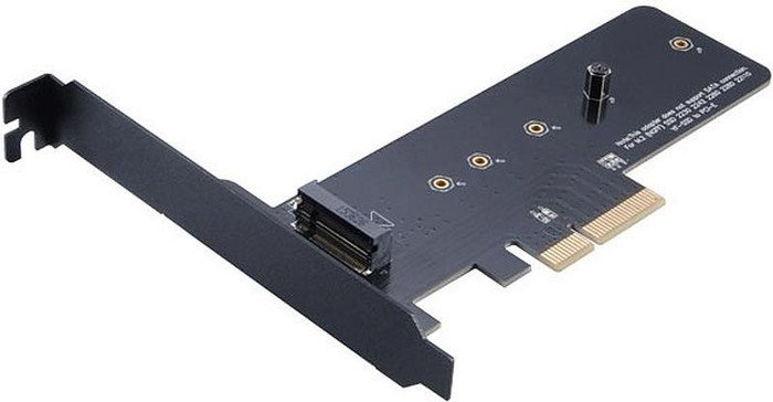 SSD beépítő keret Akasa M.2 PCIe és M.2 SATA SSD adapter RGB LED