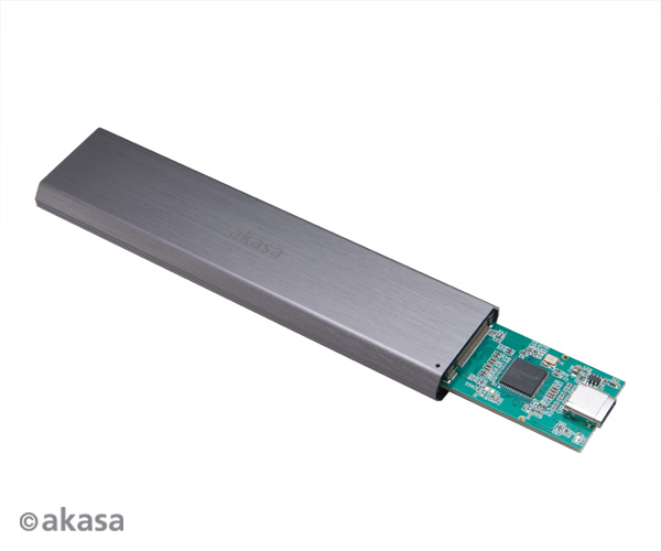Akasa Portable M.2 PCIe / NVMe SSD - USB 3.1 Gen 2 ultra slim Aluminium
