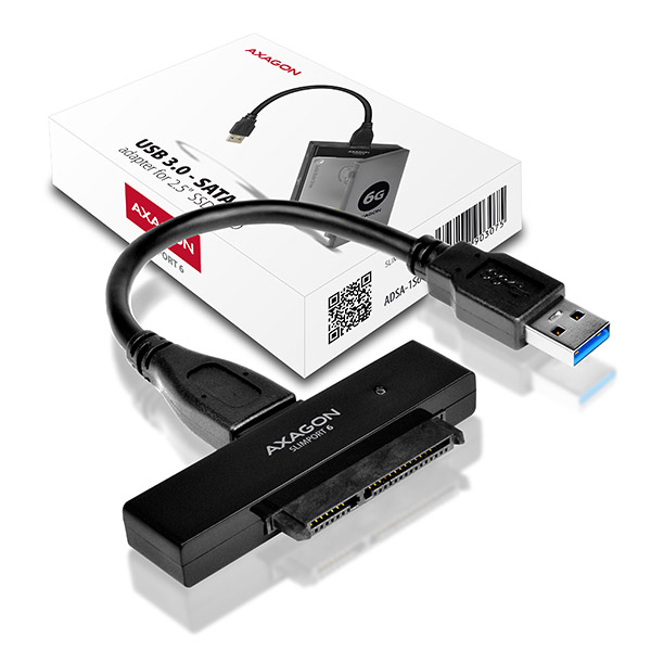 HDD/SSD Adapter Axagon ADSA-1S6 SLIMPort6 2.5˝ USB 3.0 + Ház