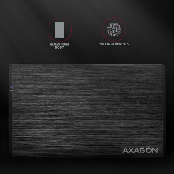 HDD ház Axagon EE25-XA3 SATA II 2.5˝ USB 3.0 Fekete Alu