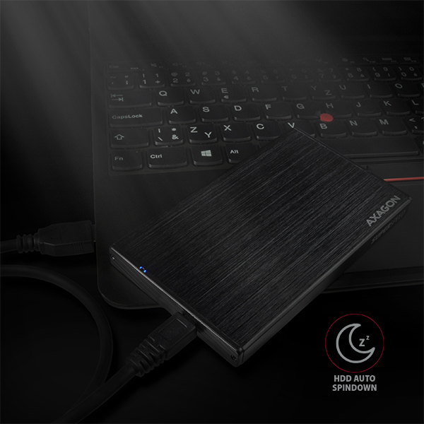 HDD ház Axagon EE25-XA3 SATA II 2.5˝ USB 3.0 Fekete Alu
