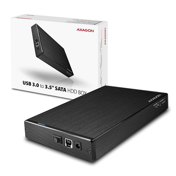 HDD ház Axagon EE35-XA3 SATA II 3.5˝ USB 3.0 Fekete Alu