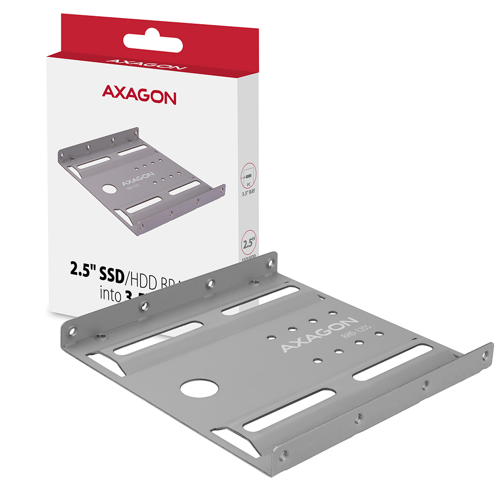 HDD beépítő keret Axagon RHD-125S 3.5" helyre - 2.5" HDD/SSD