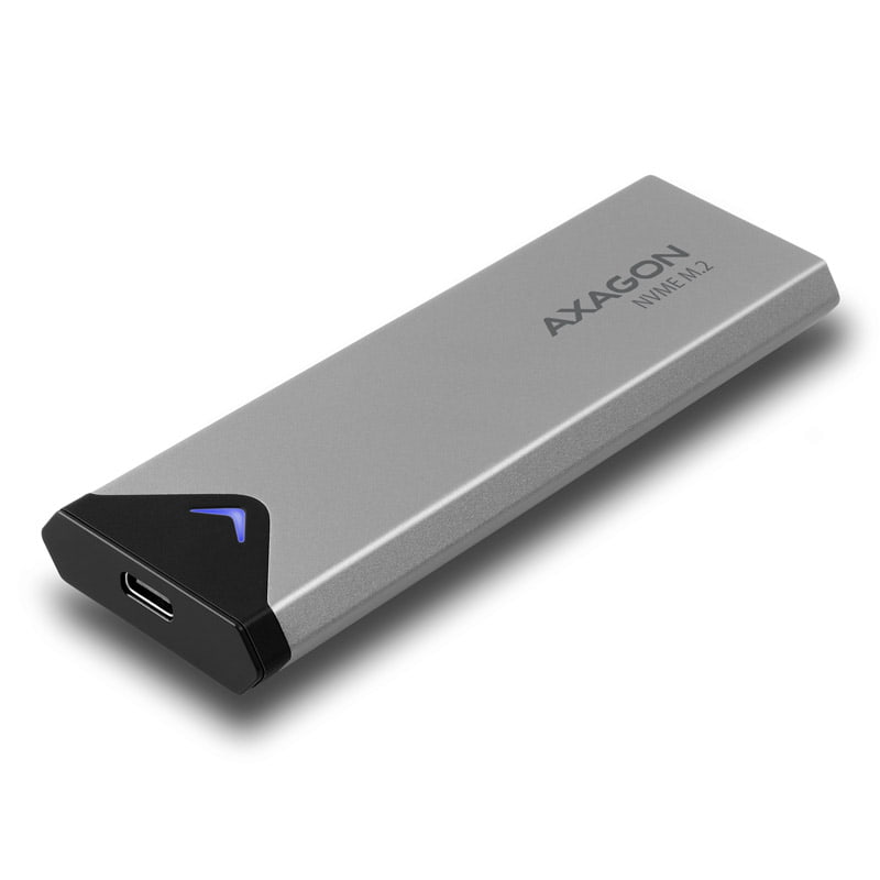 SSD ház Axagon M.2, USB 3.2 Type-C NVMw 42-80mm Fekete