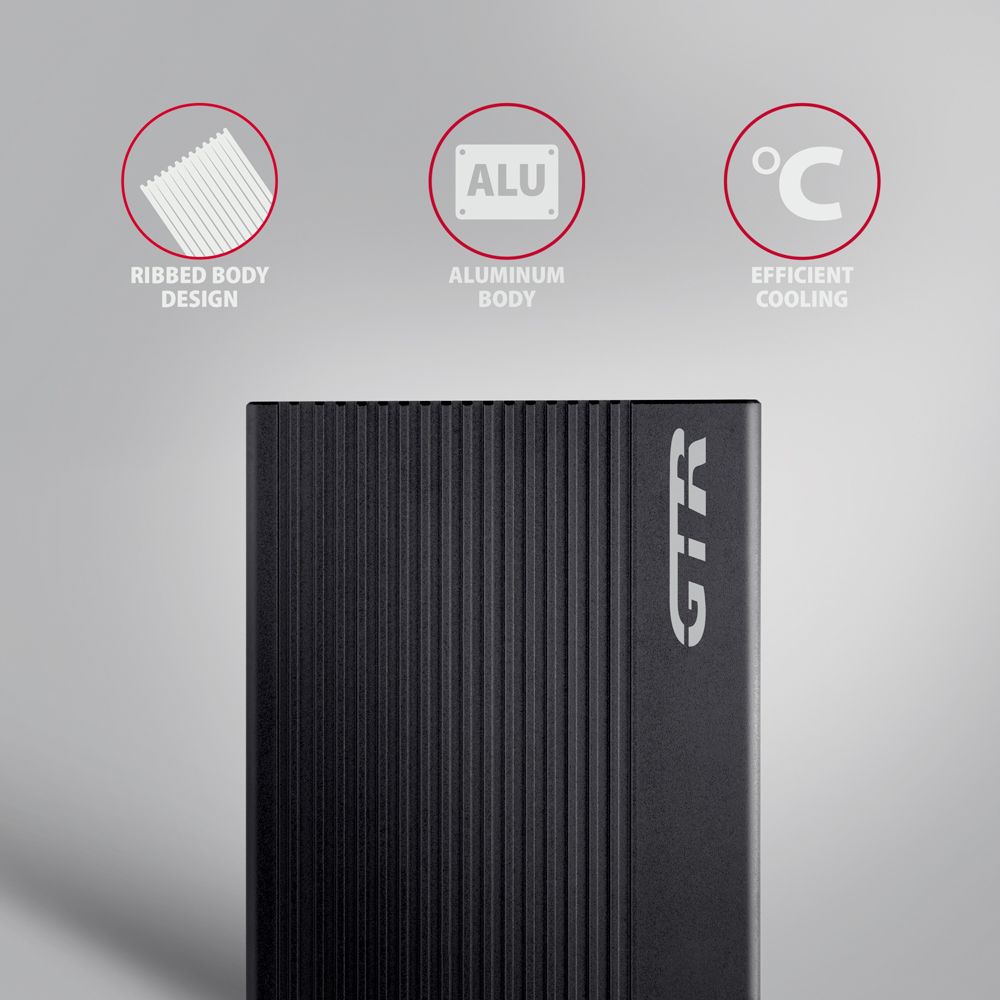 HDD Enclosure Axagon EE25-GTR USB-C 10 Gbps RIBBED Box