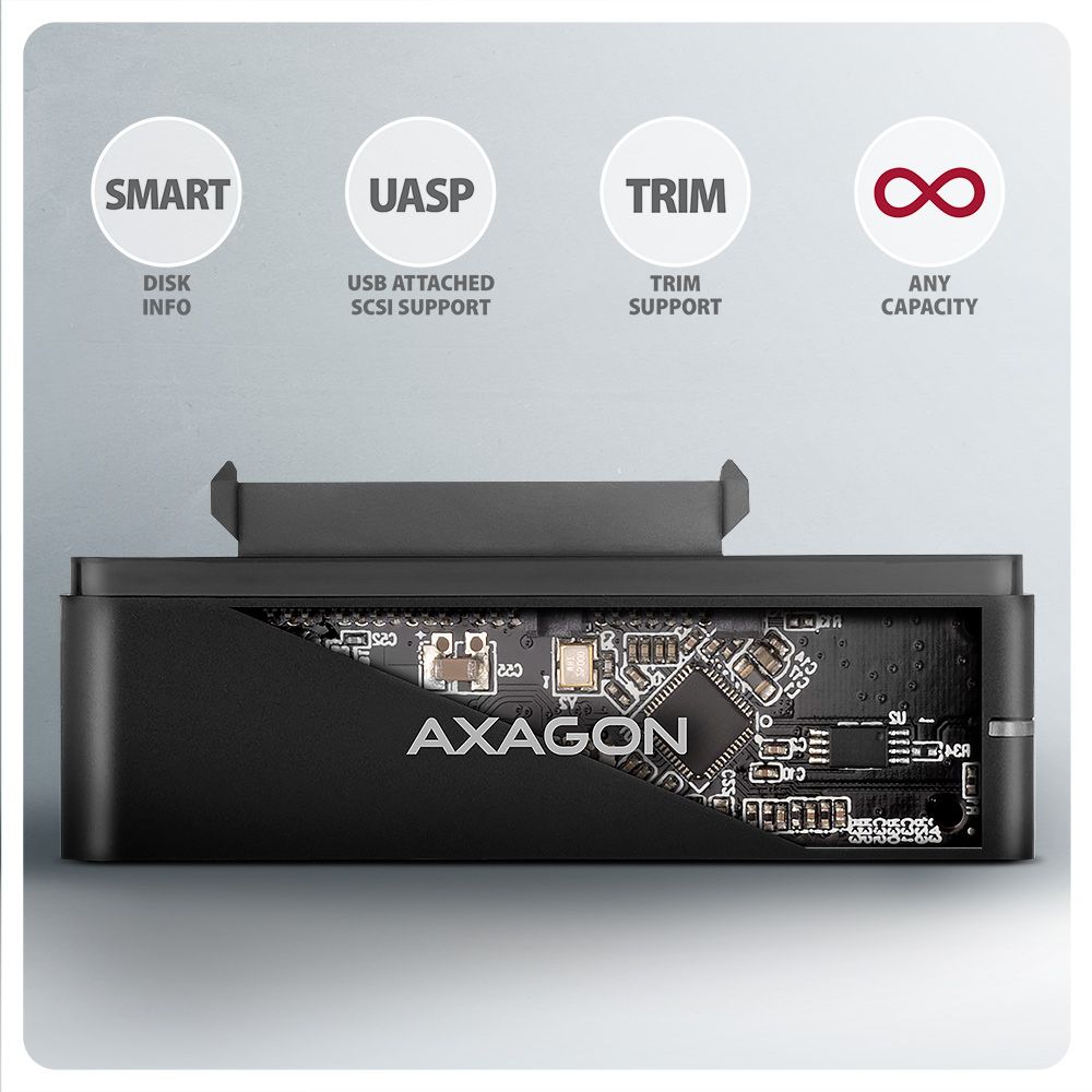 Axagon ADSA-FPX USB-C 10 Gbps FAST PORT X Adapter for 2.5" / 3.5" SSD/HDD