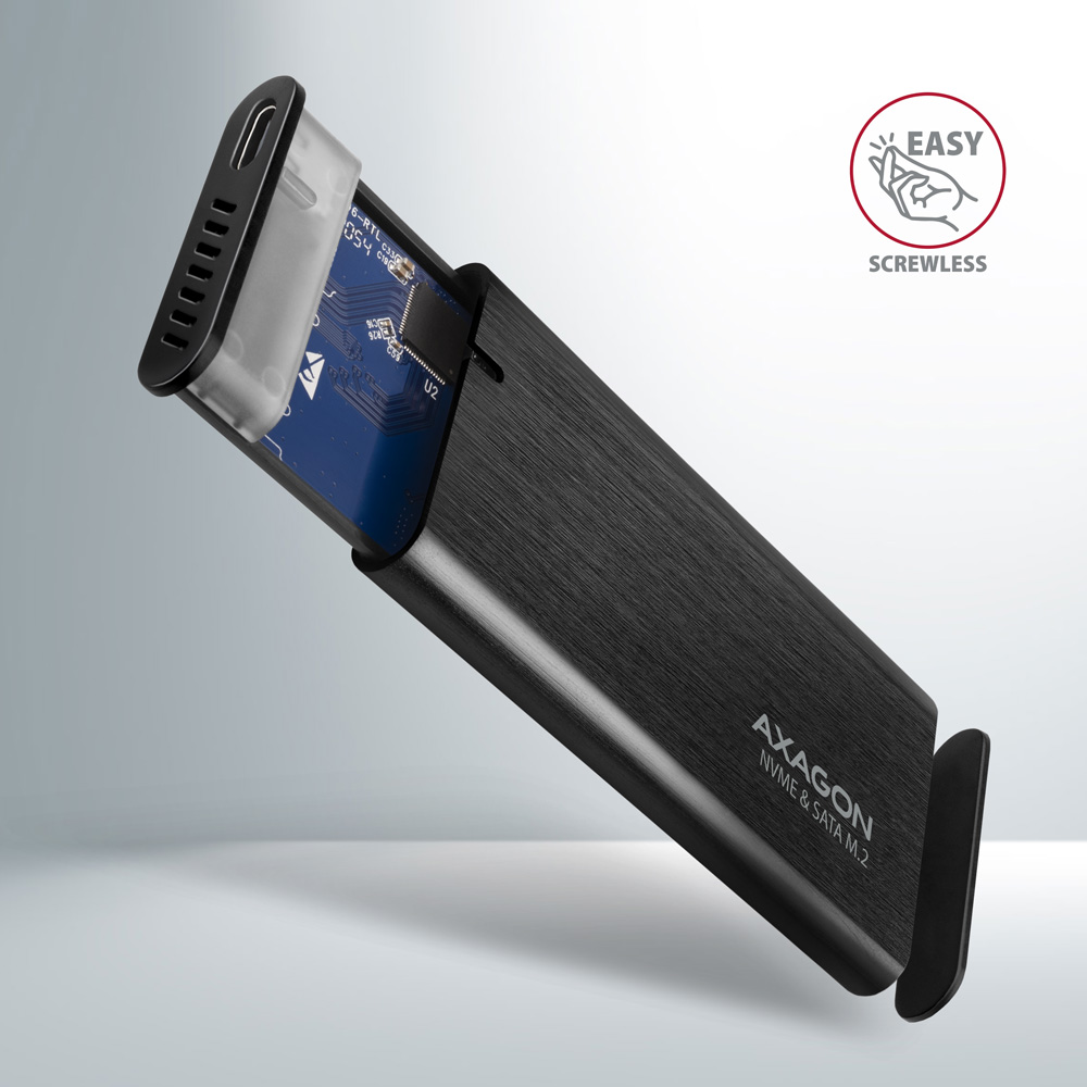 AXAGON EEM2-SB2 USB-C 3.2 Gen 2, M.2 SSD case, black