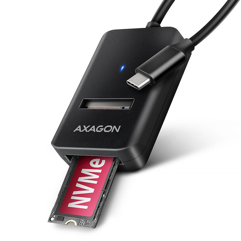 Axagon ADM2-CM USB-C 10Gbps - M.2 NVMe & SATA SSD adapter