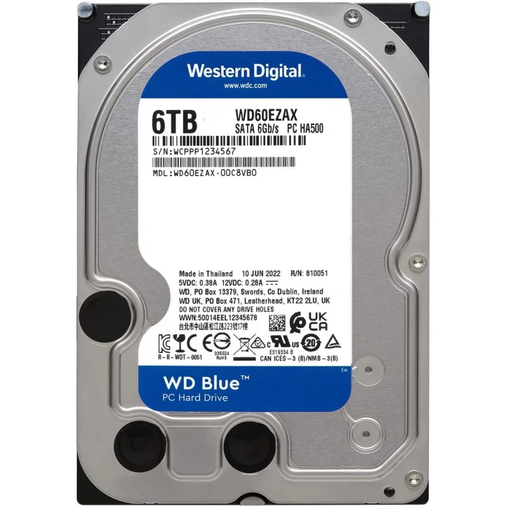 HDD SATA WD 6TB 3.5 5400 256M Blue