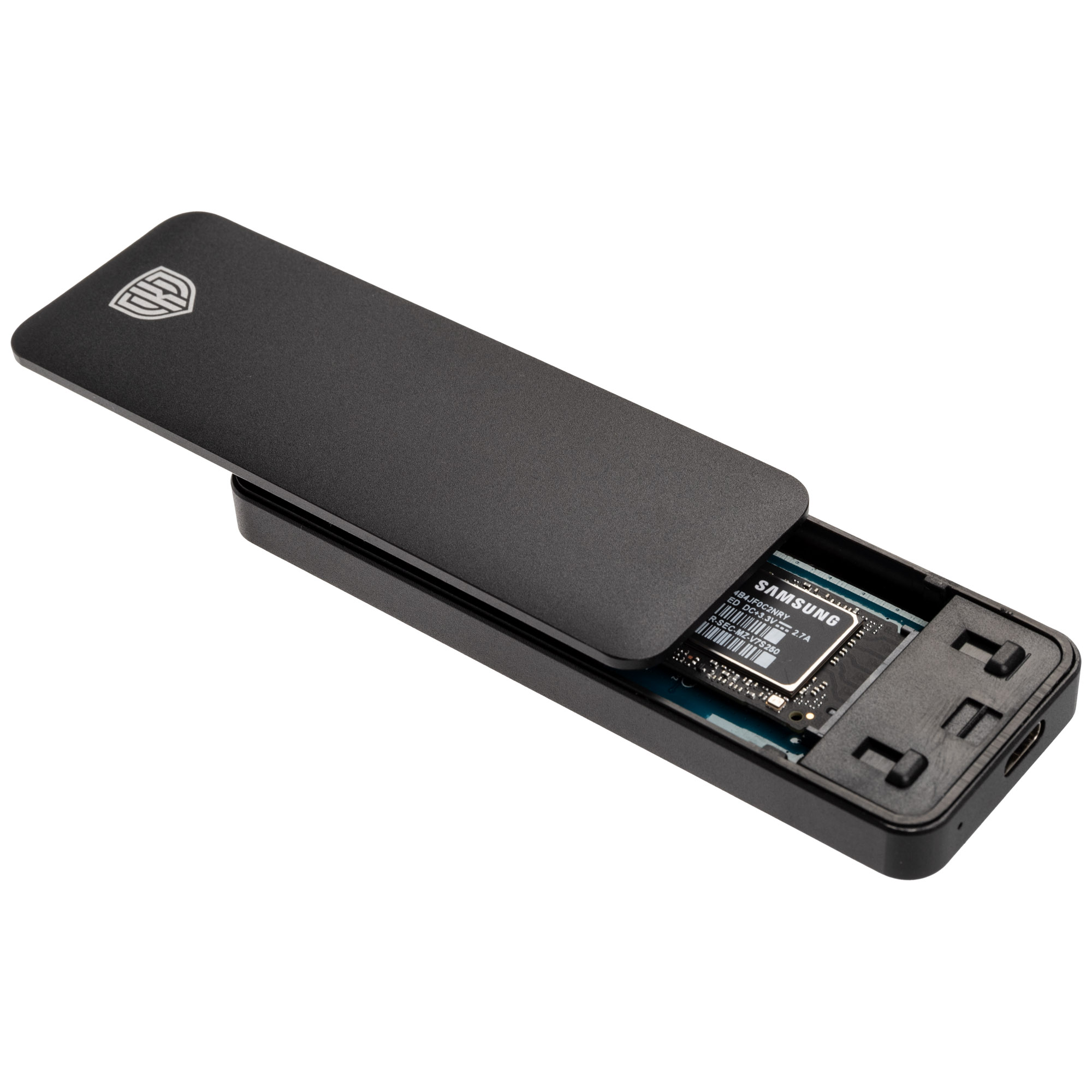 SSD ház Kolink M.2 NVMe USB 3.1 Type-C Fekete