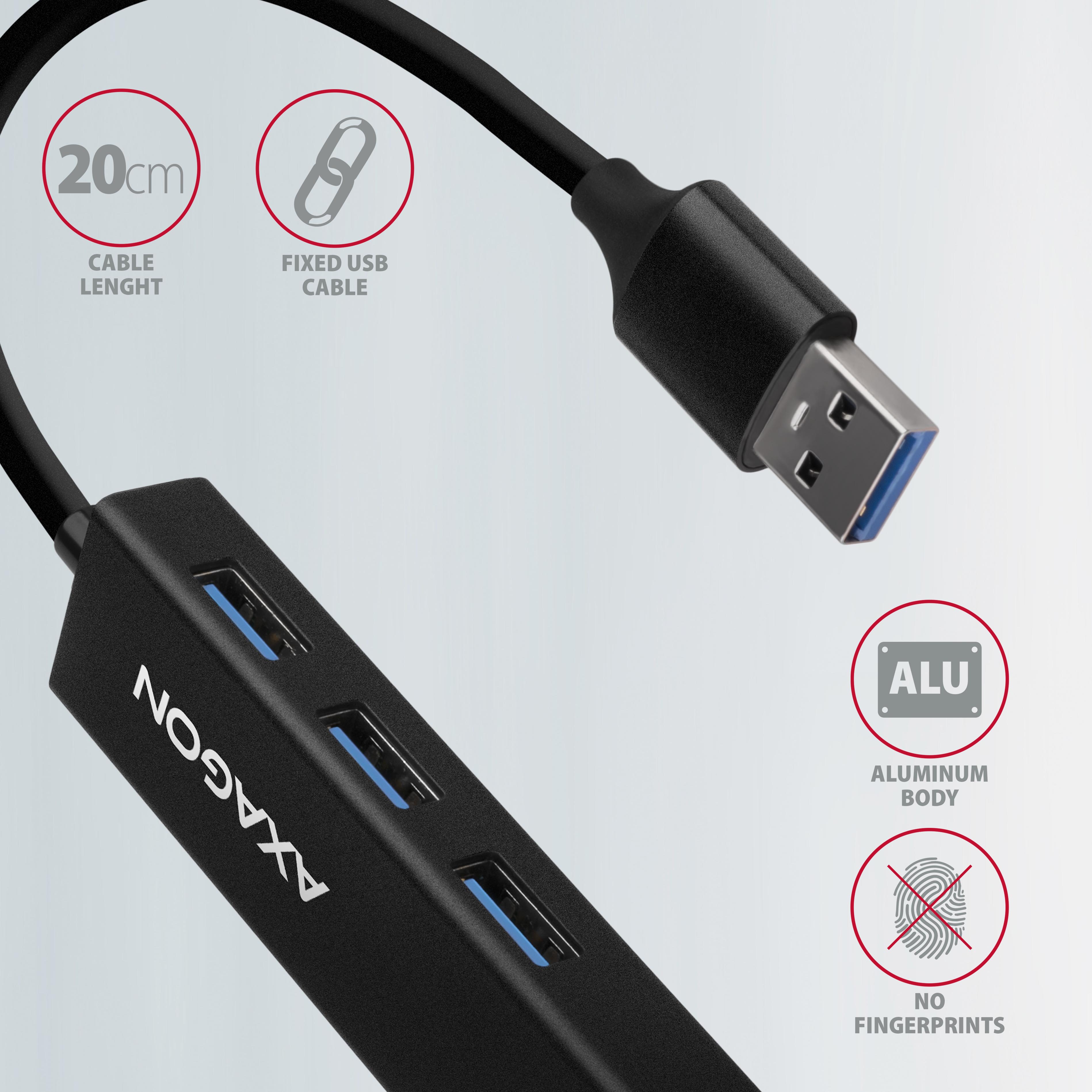 AXAGON HMA-GL3A Multiport-Hub, USB 3.0 Typ A, Gbit-LAN, 3x USB-A, microSD
