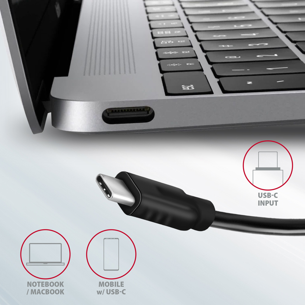 HUB Axagon HMC-5G21 USB-C 10Gbps SPEEDSTER 5in1 Hub