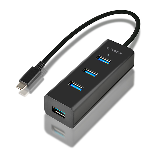 HUB AXAGON HUE-S2C USB-C 3.1 töltőhub fekete