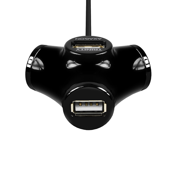 AXAGON HUE-X3B USB-A-Hub, 4x USB 2.0 - 1,2 m, black