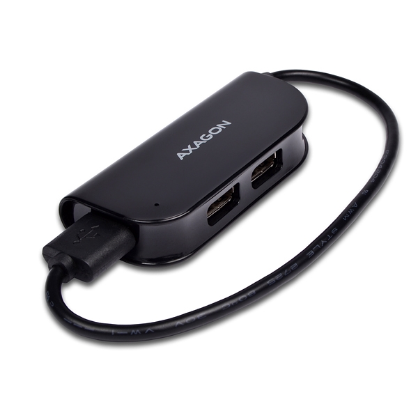 AXAGON HUE-X4B USB-A-Hub, 4x USB 2.0 - 20 cm, black