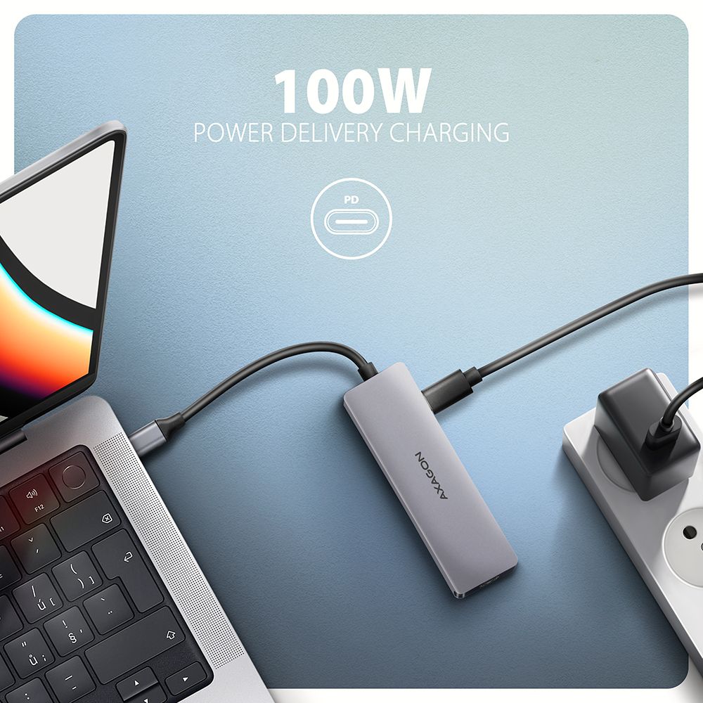 AXAGON HMC-5H60 USB-C 5 Gbps 5-in-1 Hub