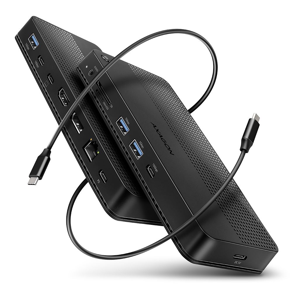 AXAGON HMC-U4 USB4 40Gbps DUAL 4K DISPLAY 12in1 dock