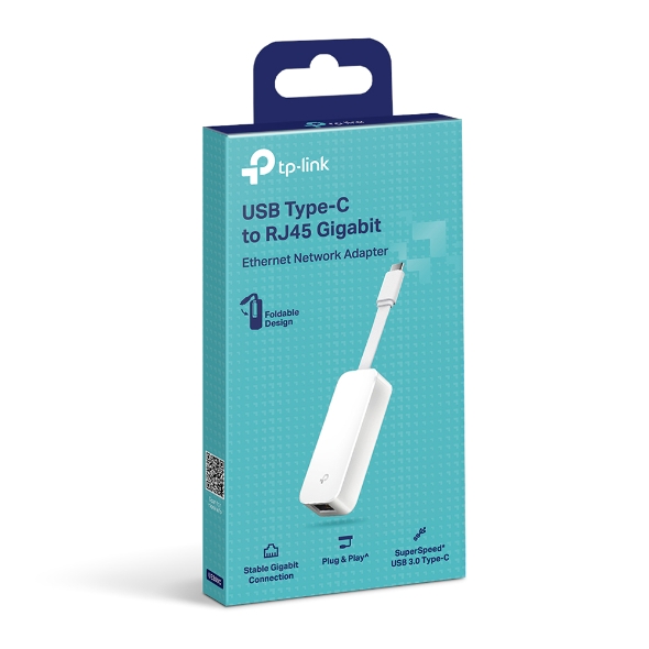 Vezetékes Adapter USB 3.1 Type-C TP-Link UE300C Gigabit Ethernet Fehér