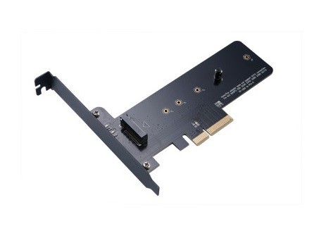 M.2 SSD to PCIe adapter card, Full height and Low profile bracket included