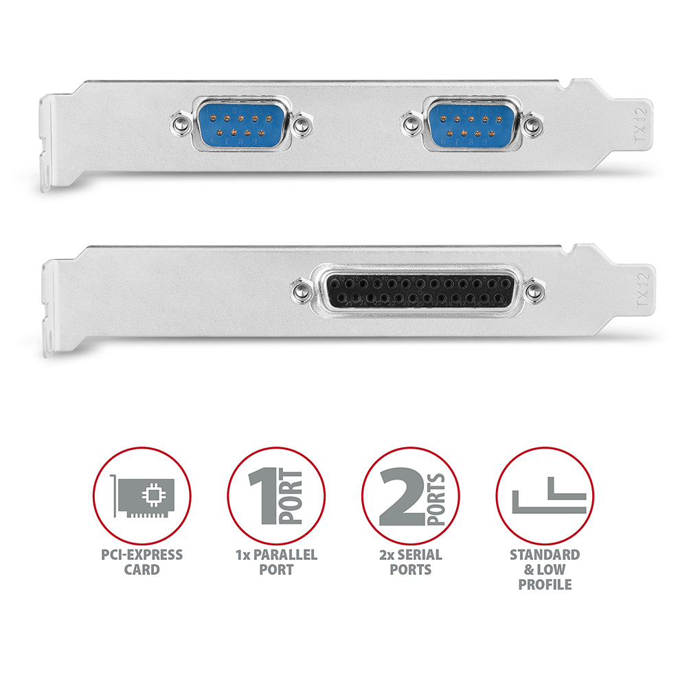 AXAGON PCEA-PSN PCIE 1x Paralel + 2x Serial