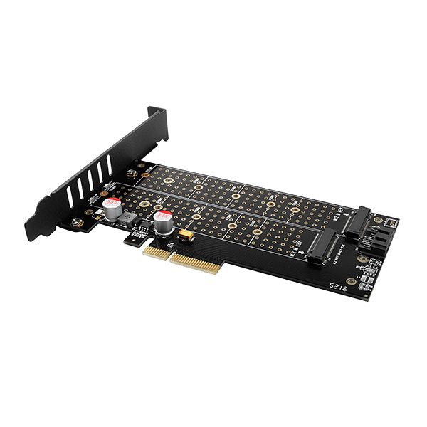 I/O Expansion Card PCEM2-DC PCIe NVMe+SATA M.2 Adapter