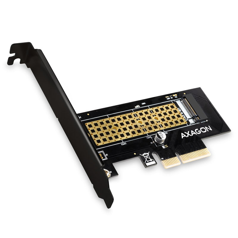 I/O bővítőkártya Axagon PCI-E 3.0 x4 - M.2 SSD NVMe, 80mm SSD