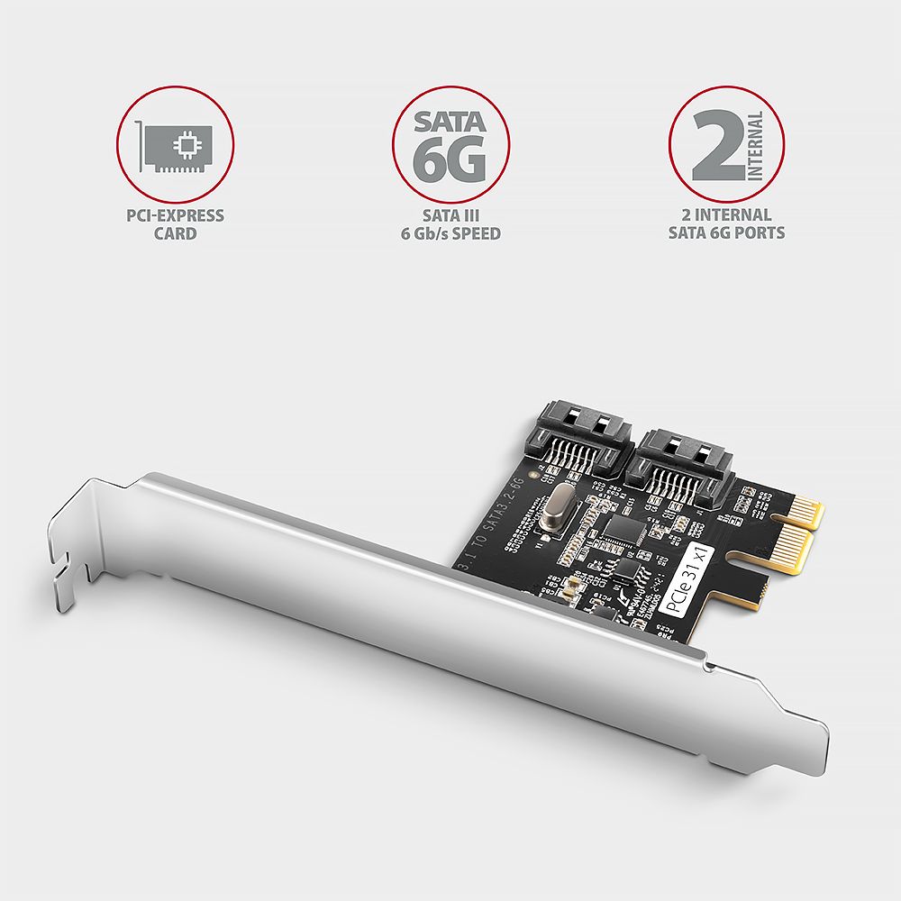 I/O Expansion Card PCES-SJ2 PCIe Controller 2x SATA 6G