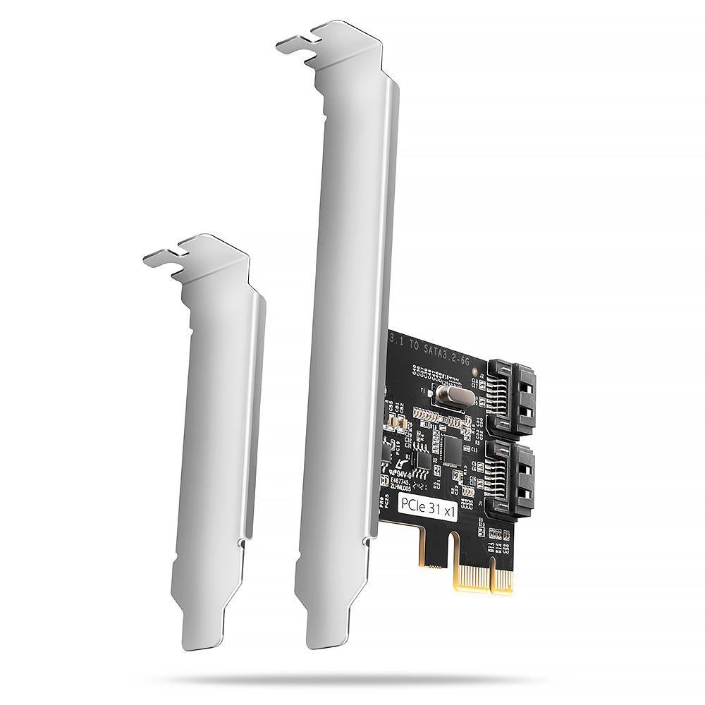 I/O bővítőkártya PCES-SJ2 PCIe vezérlő 2x SATA 6G