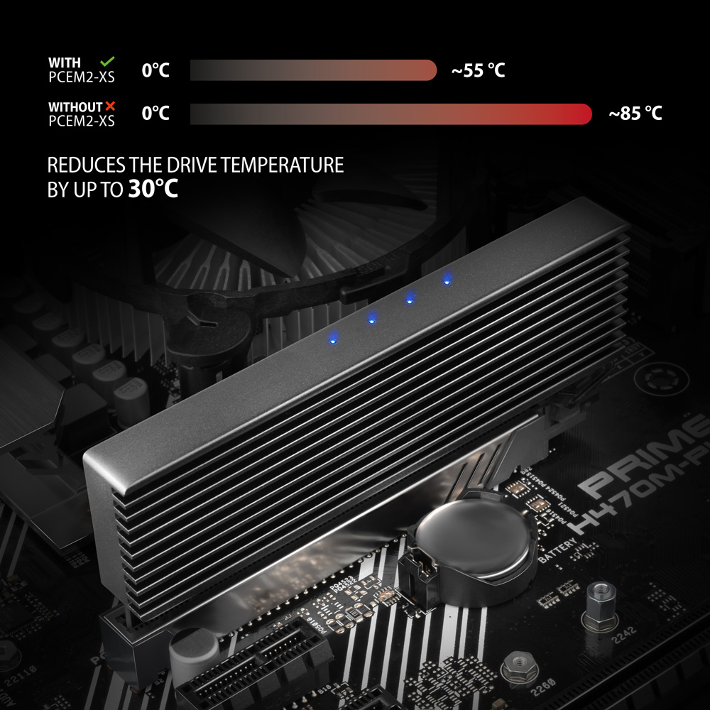 I/O bővítőkártya AXAGON PCEM2-XS PCIe NVMe M.2 adapter