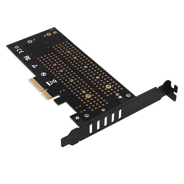 I/O Expansion Card PCEM2-DC PCIe NVMe+SATA M.2 Adapter