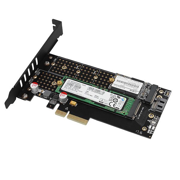I/O Expansion Card PCEM2-DC PCIe NVMe+SATA M.2 Adapter