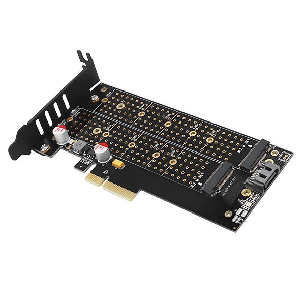I/O Expansion Card PCEM2-DC PCIe NVMe+SATA M.2 Adapter